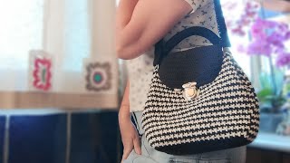 Crochet Tutorial Stupenda Borsa zainetto punto Piedipul [upl. by Bax]