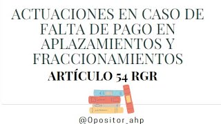 Agentes de Hacienda Consecuencias incumplimiento aplazamientos y fraccionamientos [upl. by Earesed]