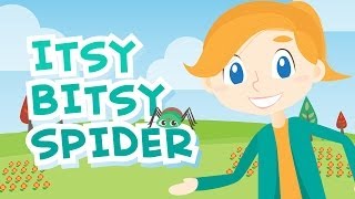 Itsy Bitsy Spider • Nursery Rhymes Song with Lyrics • Animated Cartoon for Kids [upl. by Aivyls]