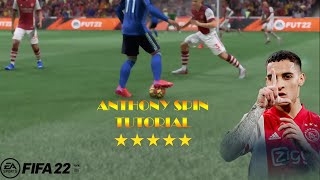 ANTHONY SPIN FIFA 22 SKILL TUTORIAL WITH CONTROLLER ON SCREEN [upl. by Nalyr]