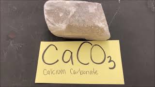 calcite calcium carbonate CaCO3 reacts with HCl hydrochloric acid [upl. by Odnalref313]