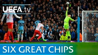 Six great UEFA Champions League chips featuring Falcao Messi amp Lampard [upl. by Eidod953]