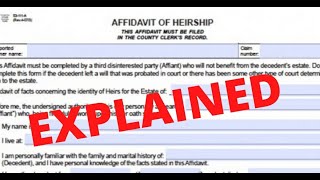 What Is Affidavit of Heirship 📞 🏡 David Pannell Broker Probate Dallas Fort Worth [upl. by Martens204]