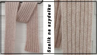 Prosty SZALIK na szydełku jak na drutach  wzór jak zrobić  Crochet scarf [upl. by Reivaz514]