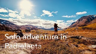 Solo adventure in Padjelanta  hiking and packrafting Sweden [upl. by Olyhs]