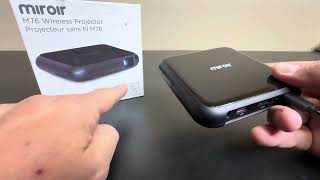 Miroir M76 the Ultimate Portable Wireless projector Enjoy Movies Gaming and Videos Anywhere [upl. by Reitman]