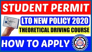 Paano mag Apply ng Student Permit  LTO NEW POLICY 2020 Theoretical Driving Course [upl. by Taber171]