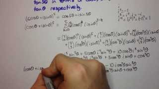 HSC Maths Ext2  Complex Numbers  Deriving trigonometric identities using De Moivres Theorem [upl. by Moriyama]