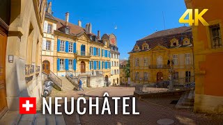 Neuchâtel Switzerland Old Town’s Mediterranean ambience lakefront promenade colourful market [upl. by Araiek652]