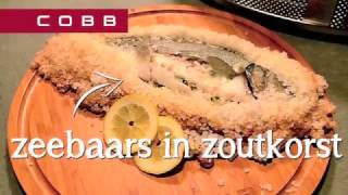 Zeebaars in zoutkorst bereid op de COBB barbecue [upl. by Pip]