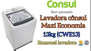 Lavadora Consul maxi economia 13kg CWE13 roupas do dia a dia [upl. by Scopp]