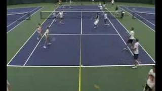 TennisDrillstv Large Group 24 Tennis Drill Sample [upl. by Atokad851]