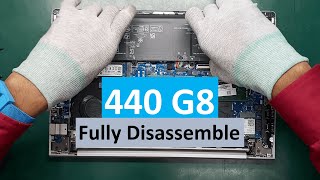 How to Disassemble a HP 440 G8 Laptop  HP Probook 440 G8 Fully Disassamble [upl. by Irtemed]