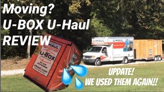 REVIEW UPDATE for UBOX UHaul Boxes Pods Moving Long Distance Move  Moving Out of State [upl. by Base]