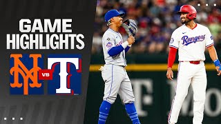 Mets vs Rangers Game Highlights 61824  MLB Highlights [upl. by Isabella]