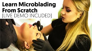 Learn Microblading From Scratch FREE Full procedure included   Your Microblading Business Launch [upl. by Pentheas119]