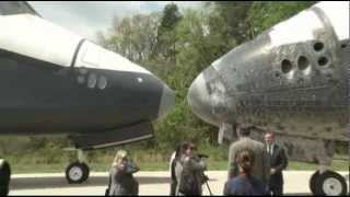 Rare Space Shuttles Nose to Nose Say Goodbye [upl. by Benildas]