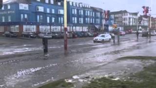 Blackpool seafront high tide storm 3rd January 2014 [upl. by Song]