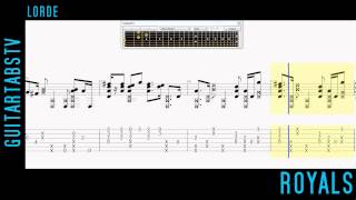 Royals Fingerstyle Guitar Tabs Lorde Sungha Jung [upl. by Nirel]