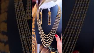 Gold long matter mala beautiful long necklace design qatarfashion goldjewellery [upl. by Aigroeg68]