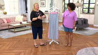 Quacker Factory Stretch Seersucker Wide Leg Pant on QVC [upl. by Arahset]