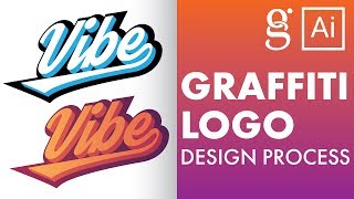 Graffiti Logo Design Tutorial  Adobe Illustrator [upl. by Tonneson]