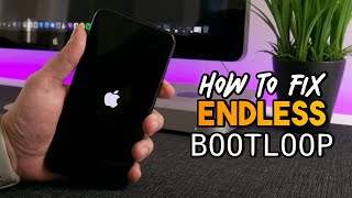 How To Fix STUCK AT APPLE ENDLESS BOOTLOOP iOS 16  15  14 iPhone amp iPad [upl. by Standish]