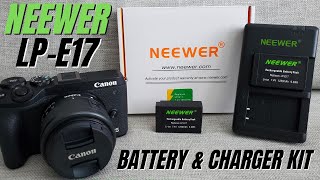 Neewer LPE17 Battery amp Dual USB Charger Set Unboxing  For Canon Cameras [upl. by Sicular739]