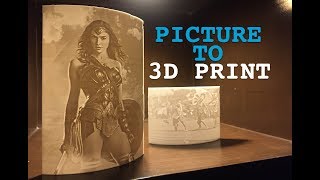 Lithophanes  Photo Light 3D Printing Ft Wonder Woman [upl. by Hearsh798]