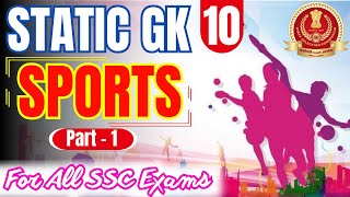 STATIC GK FOR SSC EXAMS  SPORTS  PART  1  PARMAR SSC [upl. by Yoj]