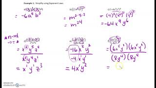 MCR3U 32b Review of Exponent Laws and Negative Exponents [upl. by Zobe]