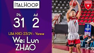 Wei Lun ZHAO  Highlights LBA Next Gen Cup 202324  Varese [upl. by Leoline]