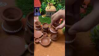 Unboxing terracotta miniature pots unboxingminiatures viralshorts [upl. by Ahsin698]