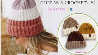 Gorro en 2 colores unión Perfecta  PRINCIPIANTES😍abicrochet [upl. by Armillia]