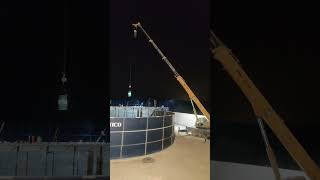 Water Filter Tank Cleaning With Crane Life In Saudi Arabia Workers Life In Saudi Arabia shortsfeed [upl. by Regdirb]