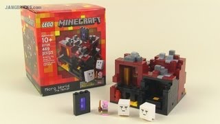 LEGO Minecraft 21106 The Nether micro world set Review [upl. by Ayana]