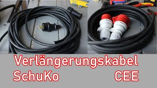 Verlängerungskabel konfektionieren  Schutzkontakt  CEE [upl. by Noloc]