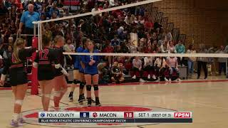 Middle School Volleyball  BRAC Championship  Polk County at Macon  Oct 2023 [upl. by Mauer]