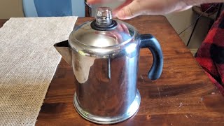 Camping Outdoor Indoor Percolating Coffee Maker Review [upl. by Yor130]