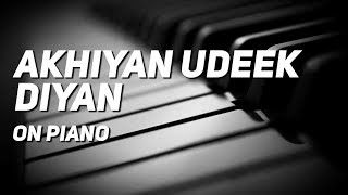 Akhiyan Udeek Diyan  Mobile Piano Tutorial  Learn Phone Piano  IWIZ Music Studio [upl. by Ananna]