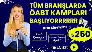 Tüm Branşlarda ÖABT Kampları Başlıyor Kısa Süreliğine ₺250 [upl. by Agiaf]