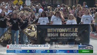 Bentonville High School hosts homecoming parade [upl. by Tybald965]