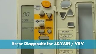 Error Diagnostic for SKYAIR  VRV using wireless remote controller  Daikin Singapore [upl. by Caton]