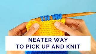 Neater Way to Pick Up and Knit From a Selvedge Edge [upl. by Neitsabes73]