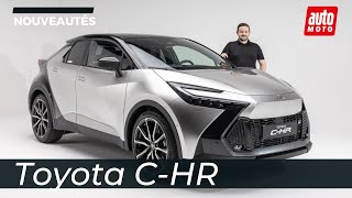 Toyota CHR 2023  à bord de la 2ème génération du SUV hybride “presque coupé” [upl. by Enawd]