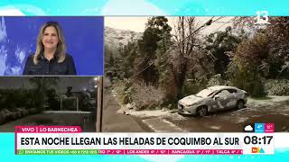 Comuna de Lo Barnechea amaneció con un paisaje nevado  Tu Día  Canal 13 [upl. by Yngad]