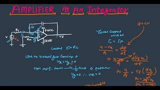 AMPLIFIER as an Integrator OPAMP integrator circuit [upl. by Aifos]