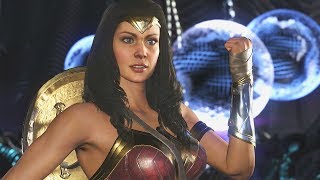 Injustice 2 Wonder Woman Vs All Characters  All IntroInteraction Dialogues amp Clash Quotes [upl. by Cowey]