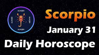 Scorpio Horoscope Today Scorpio Tarot today 31st January 2024 scorpioHoroscope Horoscopia [upl. by Broome]