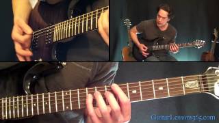 Fade To Black Guitar Lesson Pt2  Metallica  Distorted Rhythm Parts [upl. by Frederik]